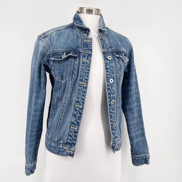 Anthropologie Pilcro Women’s Oversized Denim Jean Trucker Jacket Size XS - Picture 1 of 16
